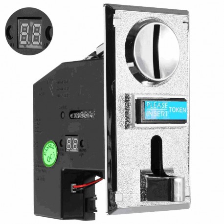 Electronic coin selector with coin counter