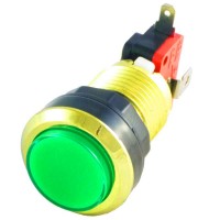 Gold Green LED button