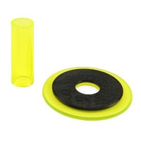 Sanwa JLF-CD translucent yellow shaft & dustwasher set