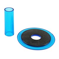 Sanwa JLF-CD translucent blue shaft & dustwasher set