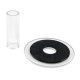 Sanwa JLF-CD translucent red shaft & dustwasher set