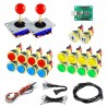 Kit Joystick Arcade Zippyy - 18 gold illuminated buttons - Xin-Mo USB encoder