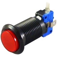 Black Red LED button