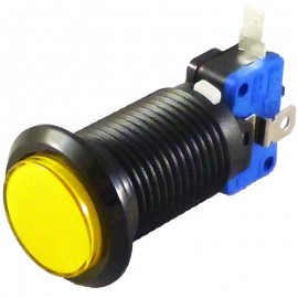 Black Yellow LED button
