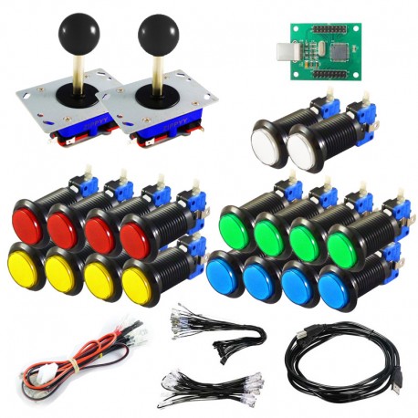 Kit Zyppyy - 2 Players 16 buttons - Xin-Mo USB encoder