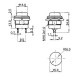 Black 14 mm service button