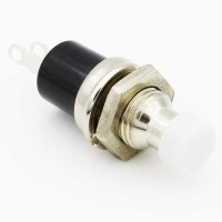 White 7 mm momentary push button