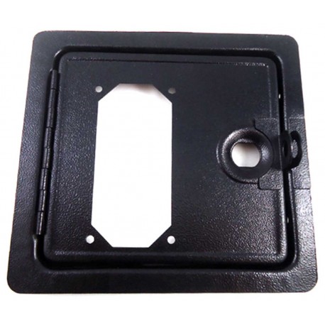 Coin door with cut out