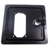 Porte avec réservation pour monnayeur