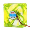 Yellow LED cooling fan 80x80mm