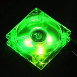 Green LED cooling fan 80x80mm