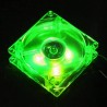 Green LED cooling fan 80x80mm