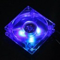 Ventilateur LED bleu 80x80mm