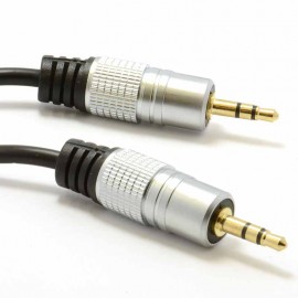 0.5m OFC Shielded 3.5mm Stereo Jack to Jack Cable Gold