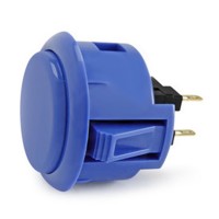 Blue Snap In 30 mm Button