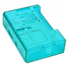 Boîtier bleu pour Raspberry Pi3 avec grille pour ventilateur