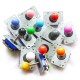Kit 2 Joysticks 18 boutons Chromés à LED