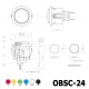 Black OBSC-24 Snap In button 