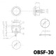 White OBSF-30 Snap In button 