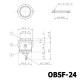 Black OBSF-24 Snap In button 