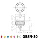 Blue OBSN-30 Screw In button 