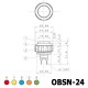 Red OBSN-24 Screw In button 