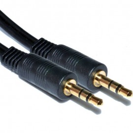 Câble stéréo 3.5 mm male/male 1,20m Or