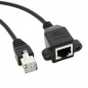 Rallonge réseau RJ45 - Connecteur en façade