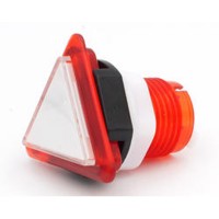Bouton LED Triangle Translucide Rouge