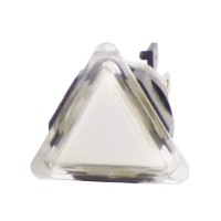 Triangular Translucent White  Button