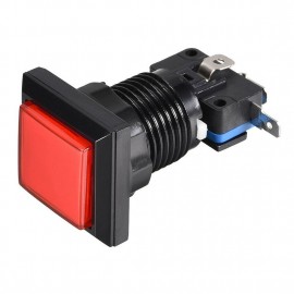 Square 32x32 mm Red Arcade Button