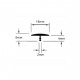 T-Molding 18mm - black 1m