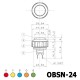 Black OBSN-24 Screw In button 